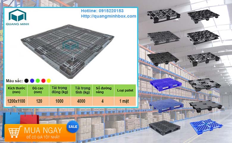 pallet nhựa 1300x11100x170 mm