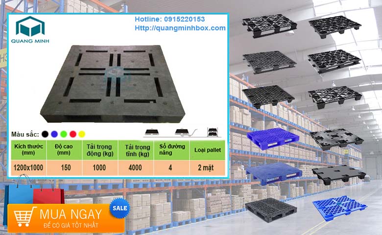 Pallet nhựa mặt đá