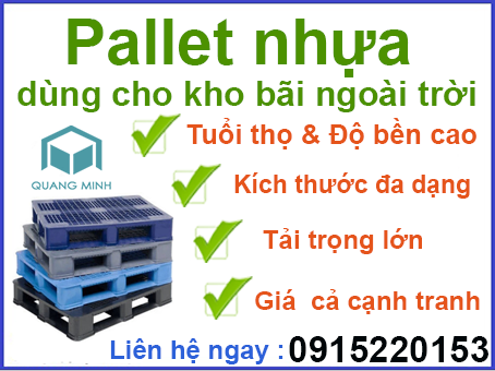 pallet nhựa dùng cho kho bãi ngoài trời