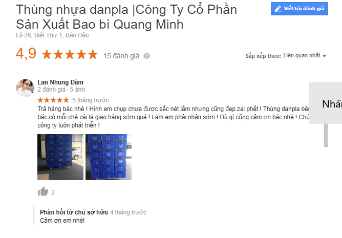 đánh giá thùng danpla