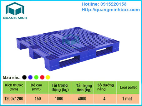 Pallet nhựa 1200x1200x150 mm